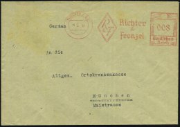 MÜNCHEN 2 BS/ R&F/ Richter/ &/ Frenzel 1946 (4.2.) Seltener, Aptierter AFS =  N U R Hakenkreuz... - Other & Unclassified