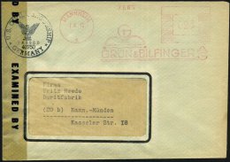 MANNHEIM/ 1/ GRÜN & BILFINGER 1946 (7.8.) Seltener, Aptierter AFS "Mäanderrechteck" = Inschrift... - Other & Unclassified