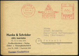ISERLOHN 1/ Hunke & Schröder/ Großbuchbinderei/ Gesangbuchfabrik 1945 (22.12.) Seltener, Aptierter... - Other & Unclassified