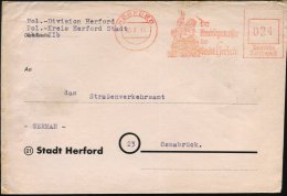 HERFORD/ Der/ Oberbürgermeister.. 1946 (20.8.) Aptierter AFS = NS-Adler Entfernt (Wittekind-Denkmal)... - Other & Unclassified