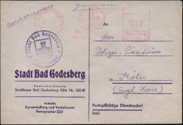 BAD GODESBERG/ Kur- U. Kongreßstadt 1945 (27.11.) Seltener, Aptierter AFS = Hakenkreuz Entfernt = Godeburg... - Other & Unclassified