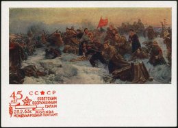 UdSSR 1963 (23.2.) 3 Kop. BiP Rakete, Grün: "Geburt Der Roten Armee" = Winterkrieg (= Gemälde) + Roter... - Other & Unclassified