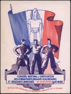 FRANKREICH 1947 (Feb.) 4 F. "Befreiung" (Résistance) EF + SSt: PARIS/ CONGRES NAT. DES E.V. ET R.I. =... - Other & Unclassified