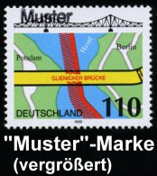 B.R.D. 1998 (Jan.) 110 Pf. "Glienicker Brücke" Mit Amtl. Handstempel  "M U S T E R", Postfr. + Amtl.... - Other & Unclassified