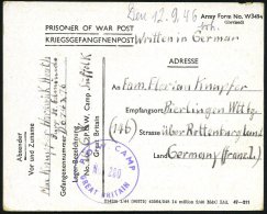Rottenburg-Bierlingen 1946 (5.8.) Viol. 1K: P. O. W. CAMP/No. 260/ GREAT BRITAIN = G.P.W.W. Camp Suffolk ,... - Other & Unclassified