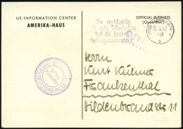 (17a) MANNHEIM 2/ B/ Die Rechtzeitig/ Erkannte Tuberkulose.. 1952 (3.4.) MWSt Auf Portofreier Dienst-Kt: US... - Other & Unclassified