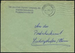 KAISERSLAUTERN 2/ X 1956 (28.3.) MaWellenSt + Viol.2L:The American Express Company Inc./.. Portofreier, Alliierter... - Other & Unclassified