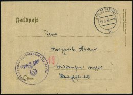 (19) ZERBST/ B 1945 (16.3.) 2K M. PLGZ + Viol. 1K-HdN: Heeresstandortgebührenstelle Zerbst , Klar Gest.... - Other & Unclassified