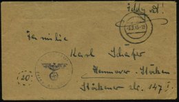 Stade 1945 (3.3.) Stummer 2K = Tarnstempel Stade + Fp.HdN (teils Undeutl.), Rs. Hs. Fp.-Nr.: L 52747 =... - Other & Unclassified