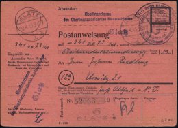 GLATZ/ 1/ H 1945 (20.4.) 1K-Steg + Viol. HdN: FdAR/Der Oberfinanzpräsident Niederschlesien In Breslau + Vs.... - Other & Unclassified
