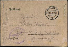 (15) ERFURT 1/ Y 1945 (18.2.) 2K + Viol. 1K-HdN: 9. Kompanie J.-R. 54 + Hs. Abs.: ".. (15) Erfurt", Klar... - Other & Unclassified