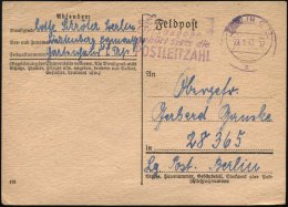 BERLIN O 17/ A/ Zur/ Ortsangabe/ Gehört Stets Die/ POSTLEITZAHL 1945 (19.3.) V I O L E T T E R  MWSt (im Ort... - Other & Unclassified