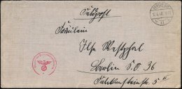 BERLIN SW/ B 11 H 1940 (12.6.) 1K-Steg + Roter, Kleiner 1K-HdN: Schule Für Heeresmotorisierung, Rs. Hs. Abs.:... - Other & Unclassified