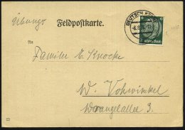 DEUTSCH KRONE/ E 1939 (8.8.) 2K Auf EF 6 Pf. Hindenbg. (minim. Eckschürfung), "Übungs"-Feldpostkarte... - Other & Unclassified