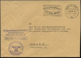 BERLIN NW7/ Weihnachtssendungen/ Rechtzeitig Aufgeben 1939 (4.12.) MWSt Auf Dienstbf.: Reichsverkehrsmini-sterium/... - Other & Unclassified