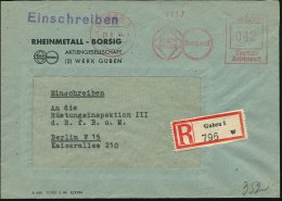 GUBEN 1/ RHEIN/ METALL/ BORSIG 1943 (29.6.) Seltener AFS 42 Pf. (Firmen-Logo) Motivgl. Firmen-Bf. (seltene... - Other & Unclassified