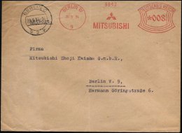 BERLIN W/ 9/ MITSUBISHI 1929 (25.7.) Seltener AFS-Typ 008 Pf. (Mitsubishi-Logo) = Japan. Automobil- U.... - Other & Unclassified