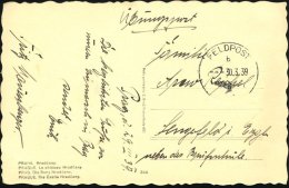 DEUTSCHES REICH 1939 (30.3.) 1K: FELDPOST/b/--- + Hs. Zusatz "Übungspost" , Klar Gest. Feldpost-Ak.: Prag, Dom... - Other & Unclassified