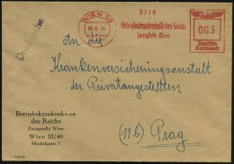 WIEN 49/ Betriebskrankenkasse Des Reichs/ Zweigstelle Wien 1944 (3.6.) AFS Auf Entspr. Vordr.-Fern-Bf. N. Prag... - Other & Unclassified
