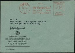 WIEN 27/ */ GW-Großeinkauf/ Ges.m.b.H.. 1944 (10.2.) Aptierter, österr. AFS 012 Pf. Mit Altem... - Other & Unclassified