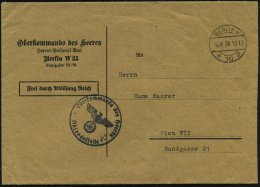 BERLIN W/ *10g 1938 (16.8.) 1K-Steg + Schw. 1K-HdN: Oberkommando Des Heeres/Absendestelle (NS-Adler) Dienst-Bf.:... - Other & Unclassified