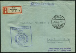 BERLIN-/ B/ SCHÖNEBERG 1 1937 (17.3.) 1K-Steg + RZ: Berlin-/Schöneberg 1/l + Blauer Ra.:... - Other & Unclassified