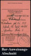 Litzmannstadt /  Dachau 1942 (7.12.) 2K: LITZMANNSTADT 1/l  Auf Postanweisungs-Abschnitt 15.- RM Ins KZ Dachau An... - Other & Unclassified