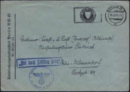 Berlin-Moabit 1942 (15.10.) Vordr.-Bf.: Untersuchungshaftanstalt Berlin NW 40/Alt-Moabit + Bl. Ra.: "FdAR" + Bl.... - Other & Unclassified