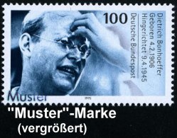 B.R.D. 1995 (Apr) 100 Pf. "50. Todestag D. Bonhoeffer" Mit Amtl. Handstempel  "M U S T E R" , Postfr. + Amtl.... - Other & Unclassified