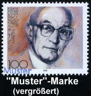 B.R.D. 1992 (9.1.) 100 Pf. "100. Geburtstag Martin Niemöller" Mit Amtl. Handstempel  "M U S T E R"  =... - Other & Unclassified
