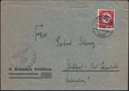 ZWIEFALTEN/ (Württ) 1942 (14.4.) 1K-Steg Auf Behördendienst 12 Pf. EF + Viol. HdN: Württ.... - Other & Unclassified