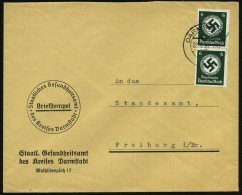DARMSTADT 2/ B 1936 (22.6.) 2K Auf Behördendienst 6 Pf. Paar, Vordr.-Bf: Staaliches Gesundheitsamt.. =... - Other & Unclassified