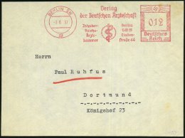 BERLIN SW/ 19/ Verlag/ D.Deutschen Ärzteschaft/ Jnhaber:/ Reichs-/ Ärzte-/ Kammer 1937 (3.6.) AFS =... - Other & Unclassified