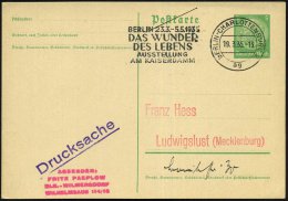 BERLIN-CHARLOTTENBURG 2/ Ag/ ..DAS WUNDER/ DES LEBENS/ AUSSTELLUNG/ AM KAISEDAMM 1935 (19.3.) MWSt = Ausstellung... - Other & Unclassified