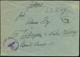 DT.BES.SERBIEN 1944 (28.8.) 1K: FELDPOST/m/--- + Viol. 1K-HdN: Feldpost-Nr. 27085 = Höherer S S - U.... - Other & Unclassified