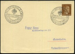 BITTERFELD/ Wehrkampftag/ SA-Standarte 12 Kreissportamt KdF 1942 (20.9.) SSt (NS-Abzeichen) Auf PP 3 Pf. Hitler,... - Other & Unclassified
