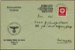 DRESDEN N 6/ Ma/ KRIEGS/ WHW 1940 (28.3.) Seltener MWSt (Schwert) EF 12 Pf. Dienst (Mi.D 138) Klar Gest. Vordr.Bf.:... - Other & Unclassified