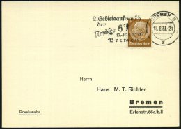 BREMEN 5/ Z/ 2.Gebietsaufmarsch/ Der/ Nordsee HJ/ 13.-15.8. 1937 (15.8.) MWSt Klar Auf Inl.-Kt. (Bo.19 A , Nur 3... - Other & Unclassified