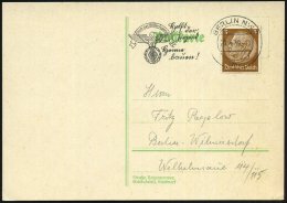 BERLIN NW 7/ Mi/ Helft/ Der/ Jugend/ Heime/ Bauen!.. 1939 (20,4,) MWSt, Teils Sütterlin = HJ-Abzeichen , Klar... - Sonstige & Ohne Zuordnung