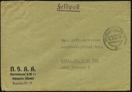 SCHWERIN (MECKL) 1/ Ac 1942 (30.3.) 2K + 1L: Feldpost Auf Vordr.-Bf.: N.S.K.K. / Motorsturm 2/M 11.. , Feldpost-Bf.... - Other & Unclassified