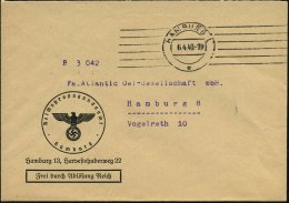 HAMBURG 1/ E 1940 (6.4.) Bd.MaSt Auf Vordr.-Bf.: Reichspropagandaamt/ Hamburg..FdAR (NS-Adler) Ortsbf. - Other & Unclassified