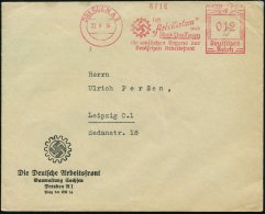DRESDEN A1/ Lest/ "Arbeitertum"/ U./ Der Aufbau/ Die Amtl.Organe Der/ DAF 1936 (22.9.) Seltener AFS (DAF-Logo)... - Other & Unclassified