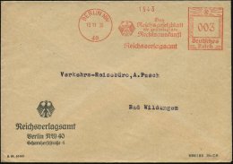 BERLIN NW/ 40/ Das/ Reichsgesetzblatt/ D.grundlegende/ Rechtsauskunft/ Reichsverlagsamt 1935 (13.11.) AFS (noch... - Sonstige & Ohne Zuordnung