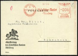 NÜRNBERG/ 5/ DSDR/ Fränkischer Kurier 1943 (24.9.) AFS Auf Dekorat. Vordr.-Kt.: Schriftleitung Des... - Other & Unclassified