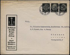 München/ 28/ G/ HDB 1937 HWSt A.seltener PU 1 + 1 + 1 Pf. Hindenbg: Volksbund... - Other & Unclassified