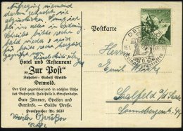 LEMGO/ 1933-1939/ 6.Erinnerungstreffen 1939 (14.1.) SSt = Hermanns-Denkmal (+ NS-Flagge, WHW-Logo) Klar Gest.... - Other & Unclassified