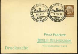HOHENSTEIN (OSTPR)/ Reichs-/ Ehrenmal Tannenberg 1936 (12.3.) HWSt (Ehrenmal) = Mausoleum Hindenburgs, Klar Gest.... - Other & Unclassified