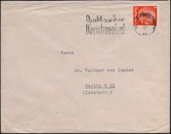 BERLIN-FRIEDENAU 1/ Az/ Denkt An Den/ Vierjahrplan! 1938 (.8.) Seltener MWSt = Aufrüstung U.... - Other & Unclassified