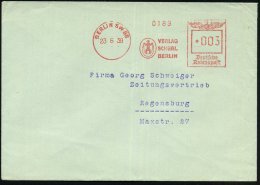BERLIN SW68/ VERLAG/ SCHERL 1938 (23.6.) AFS (Bär-Logo) = Im Besitz Des Hugenberg-Konzerns, Mußte Seine... - Other & Unclassified