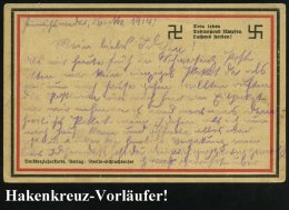 SCHWERSENZ/ *** 1914 (26.11.) 1K-Gitter A. Patriot. Propaganda-Ak.: Treu Leben/ Todtrotzend Kämpfen/ Lachend... - Other & Unclassified